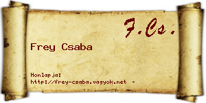 Frey Csaba névjegykártya