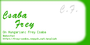 csaba frey business card